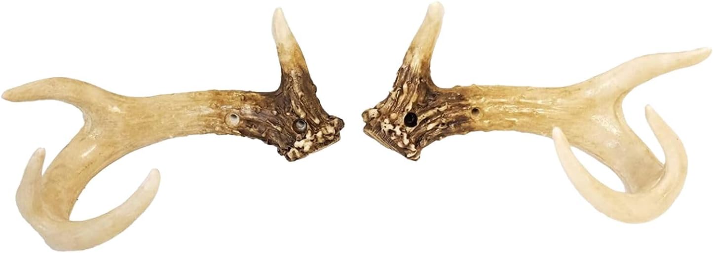 BestGiftEver Faux Antler Curtain Tiebacks Set of 2 for Cabin Lodge Home Decor - Rustic Antler Holdbacks and Curtain Holders for Wall - Ideal for Outdoor Nature Lovers and Hunting Enthusiast