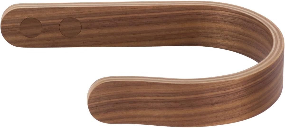 2 x Waveply Wood Curtain Holdbacks Plywood Drapery U Shaped Hook Tiebacks for Wall (Maple)