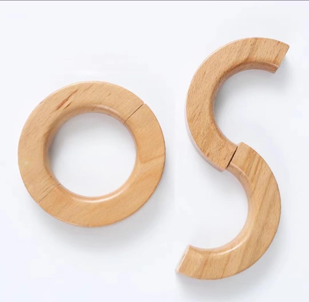 Generic Wooden Curtain Tiebacks, Magnetic Curtain Tiebacks, for Thin Curtains Or Gauze Curtains Curtain Ties Backs, Rustic and Elegant Log Style