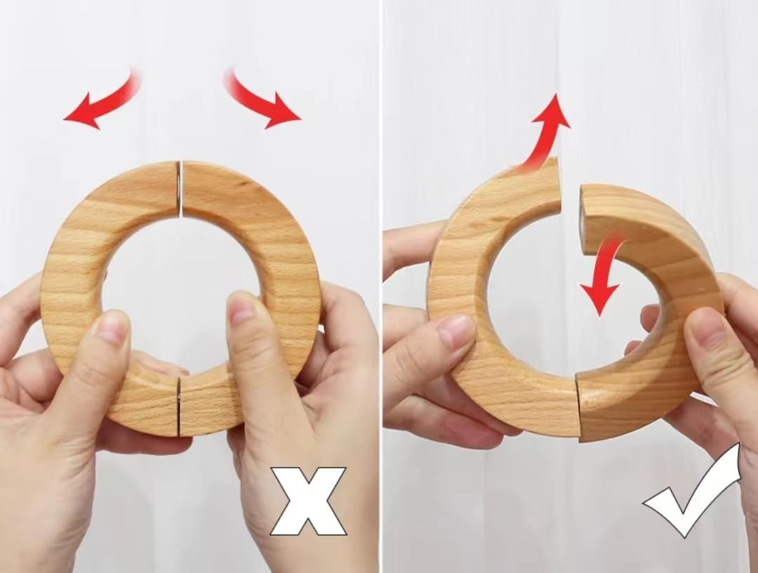 Generic Wooden Curtain Tiebacks, Magnetic Curtain Tiebacks, for Thin Curtains Or Gauze Curtains Curtain Ties Backs, Rustic and Elegant Log Style