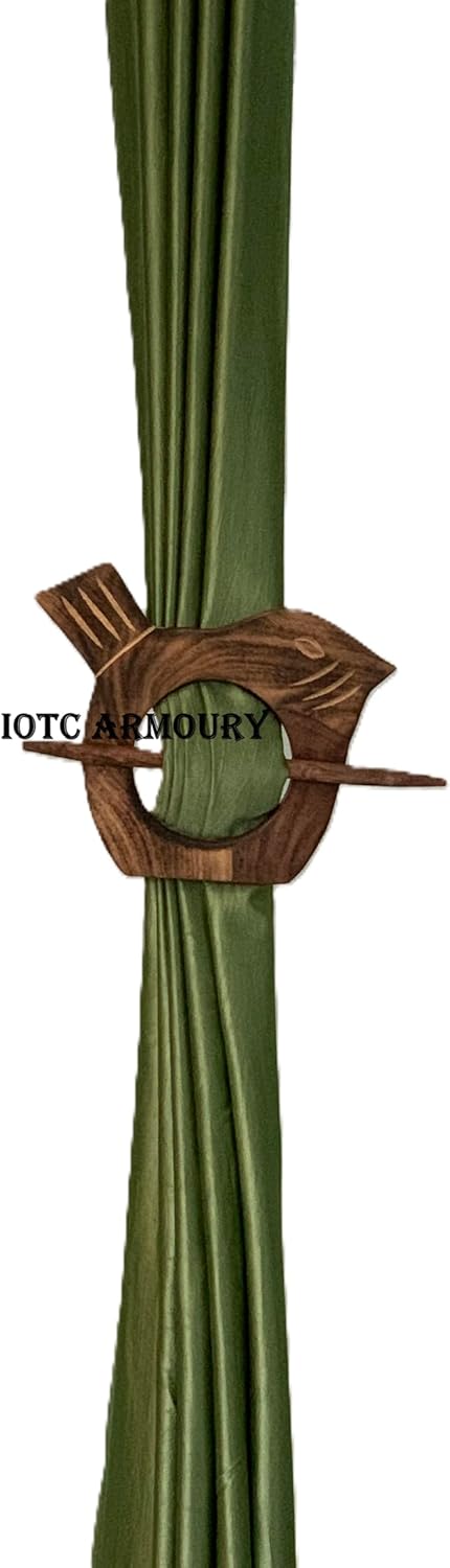 Wooden Curtain Tieback Set of 2 Bird Shape Vintage Rustic Drapery Holdback Traditional Curtain Holder