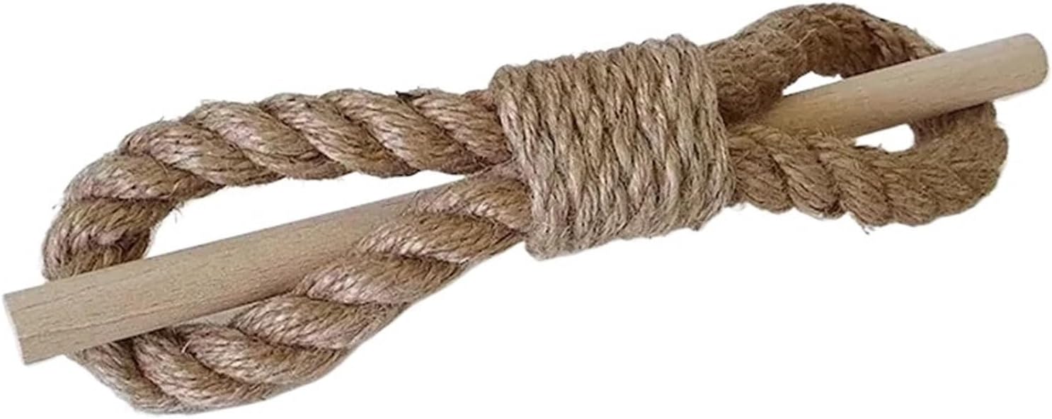 Curtain Tiebacks 12pcs Solid Wooden Curtain Tieback - Simple Rope Holdback for Home Decor(Brown)