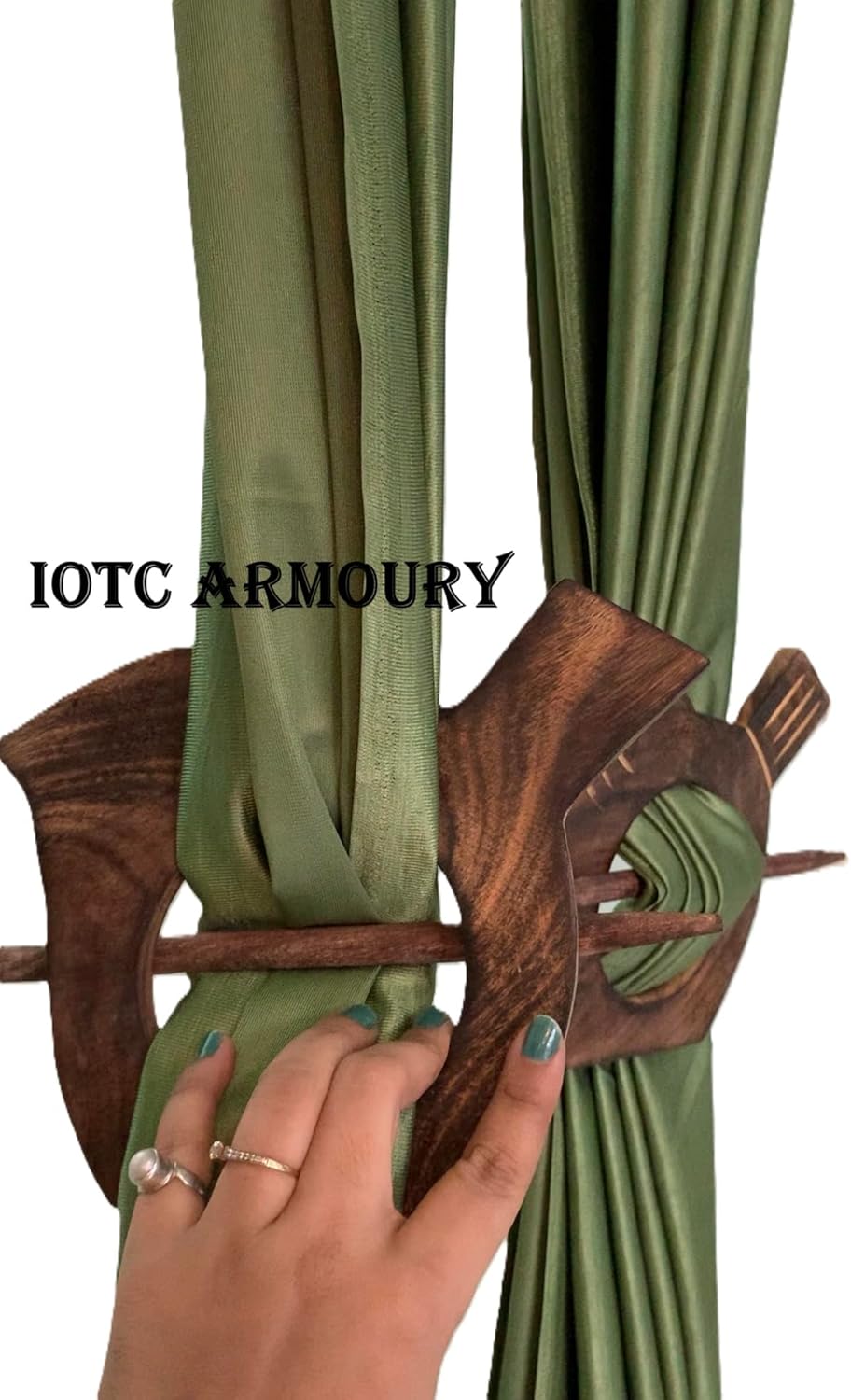 Wooden Curtain Tieback Set of 2 Bird Shape Vintage Rustic Drapery Holdback Traditional Curtain Holder