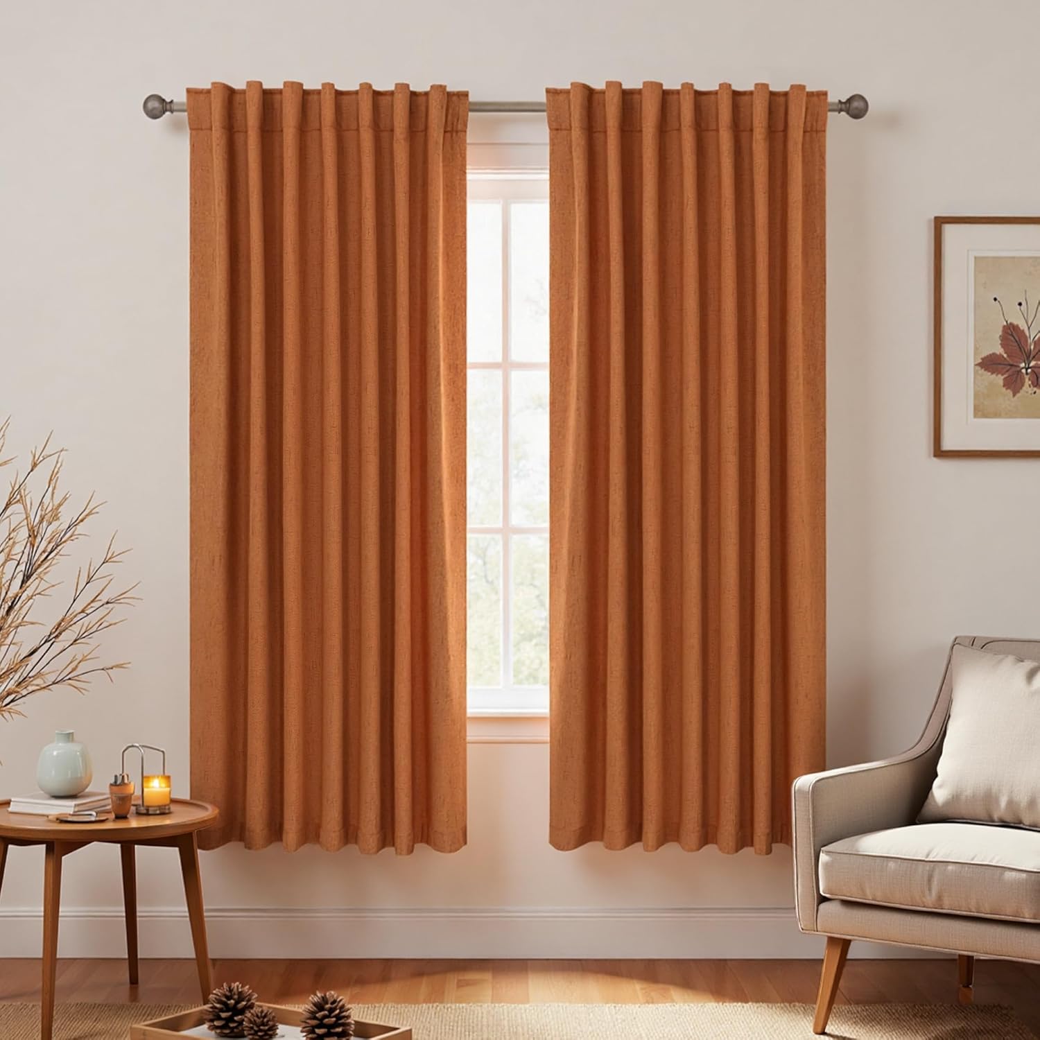 Extra Wide Soundproof Blackout Curtains with Pleated Back Tab Rod Pocket,96 Inch Long 2 Panel Set Thermal Curtain for Winter Insulated to Keep Cold Out Noise Reducing Curtains for Living Room Bedroom
