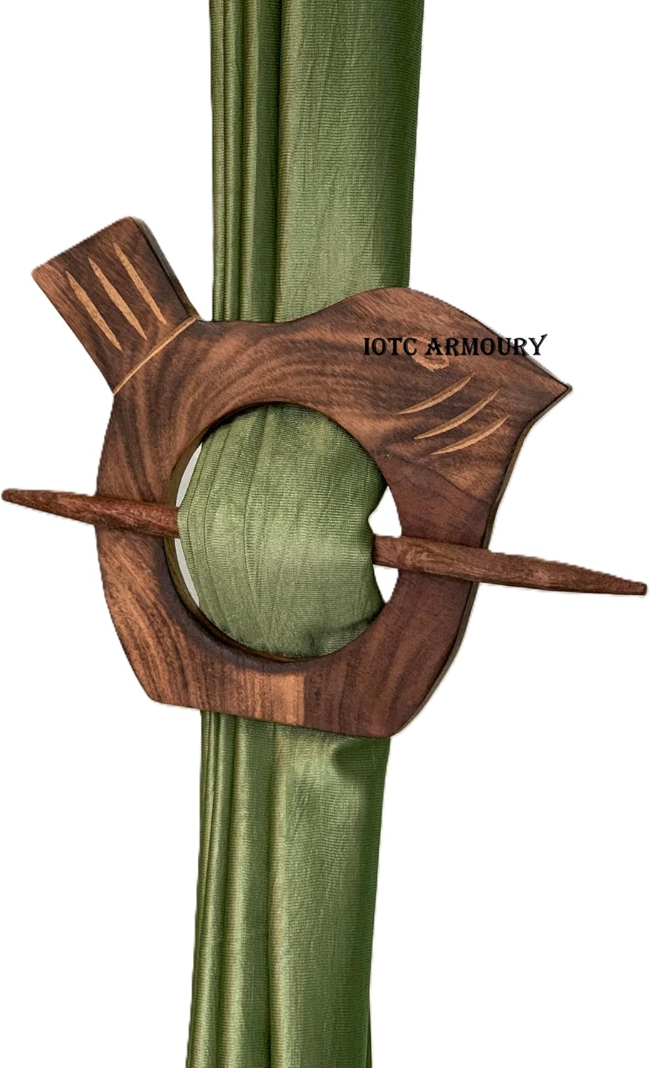 Wooden Curtain Tieback Set of 2 Bird Shape Vintage Rustic Drapery Holdback Traditional Curtain Holder