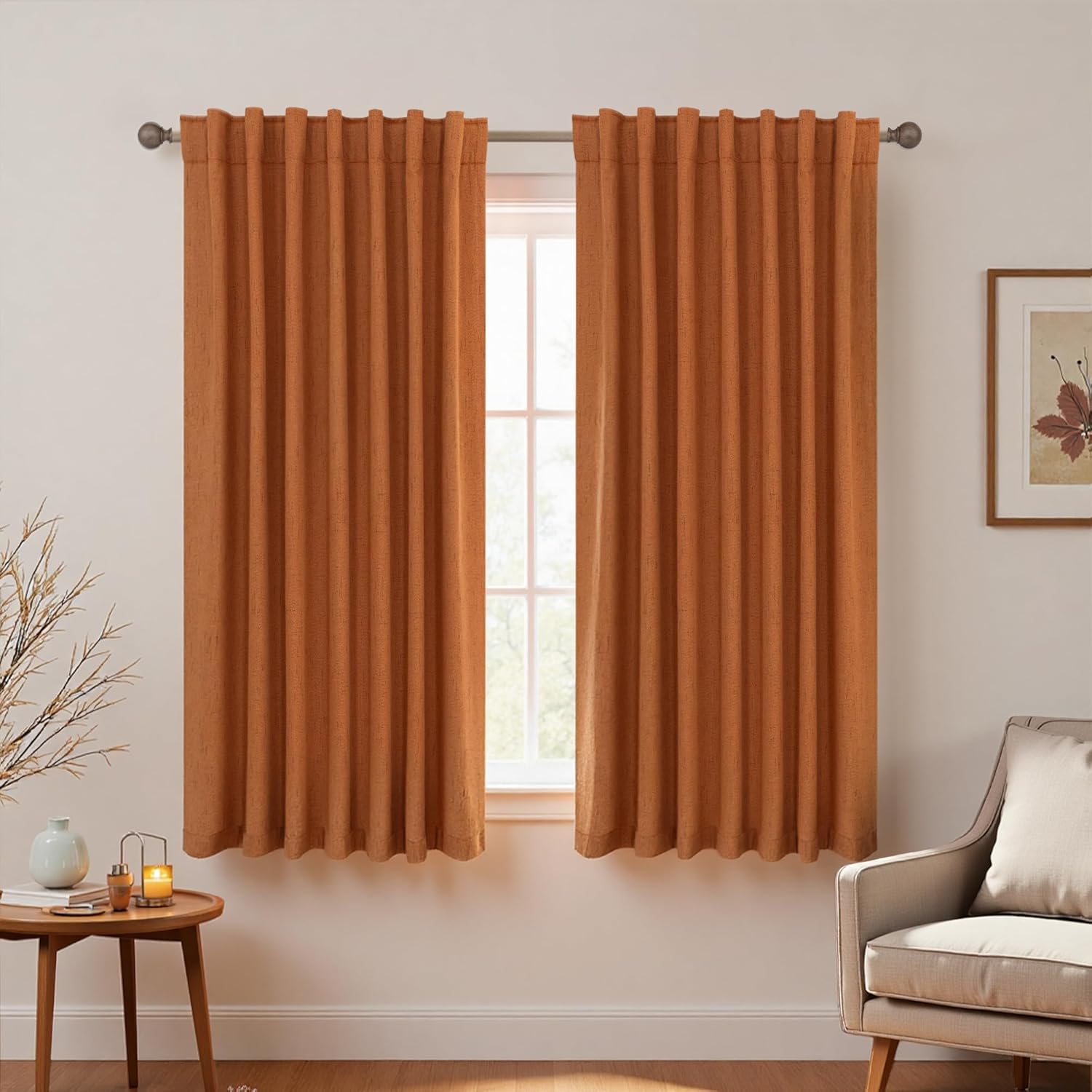 Extra Wide Soundproof Blackout Curtains with Pleated Back Tab Rod Pocket,96 Inch Long 2 Panel Set Thermal Curtain for Winter Insulated to Keep Cold Out Noise Reducing Curtains for Living Room Bedroom