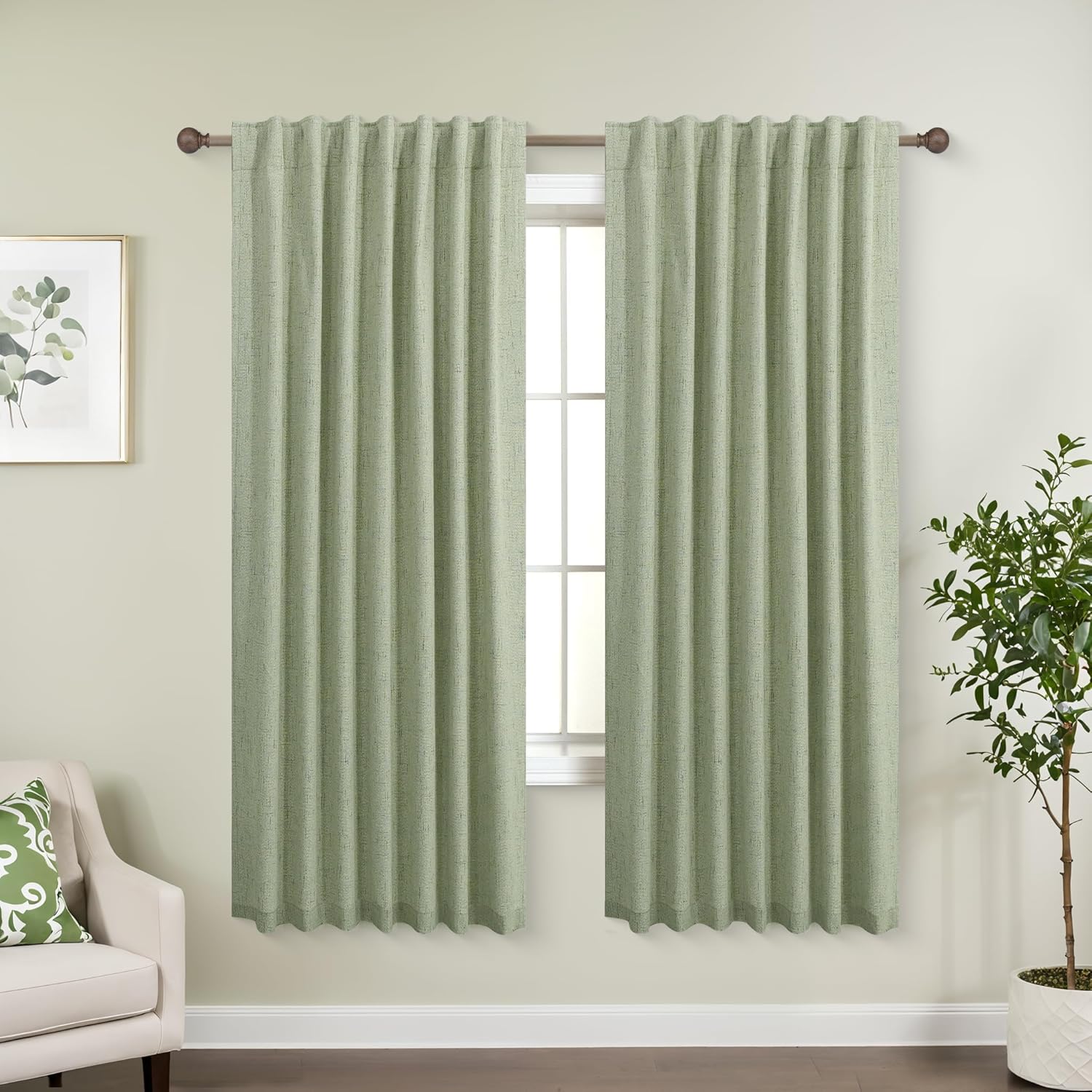 Extra Wide Soundproof Blackout Curtains with Pleated Back Tab Rod Pocket,96 Inch Long 2 Panel Set Thermal Curtain for Winter Insulated to Keep Cold Out Noise Reducing Curtains for Living Room Bedroom