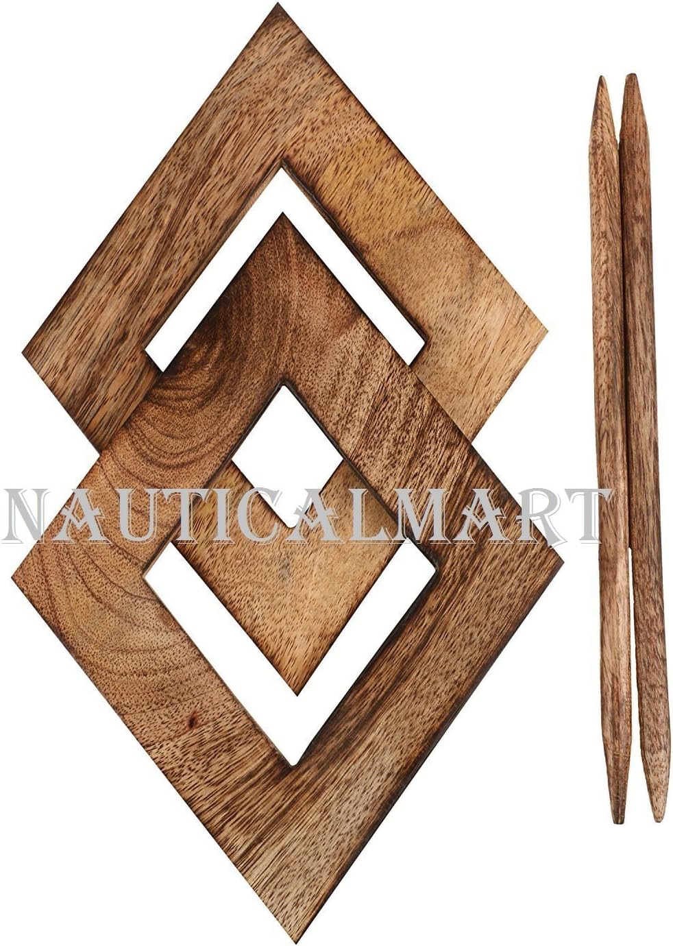 Decorative Wooden Curtain Tiebacks Set of 2 Window Treatment Holdbacks Drape Binds Hand Carved with Rustic Finish Home Decor