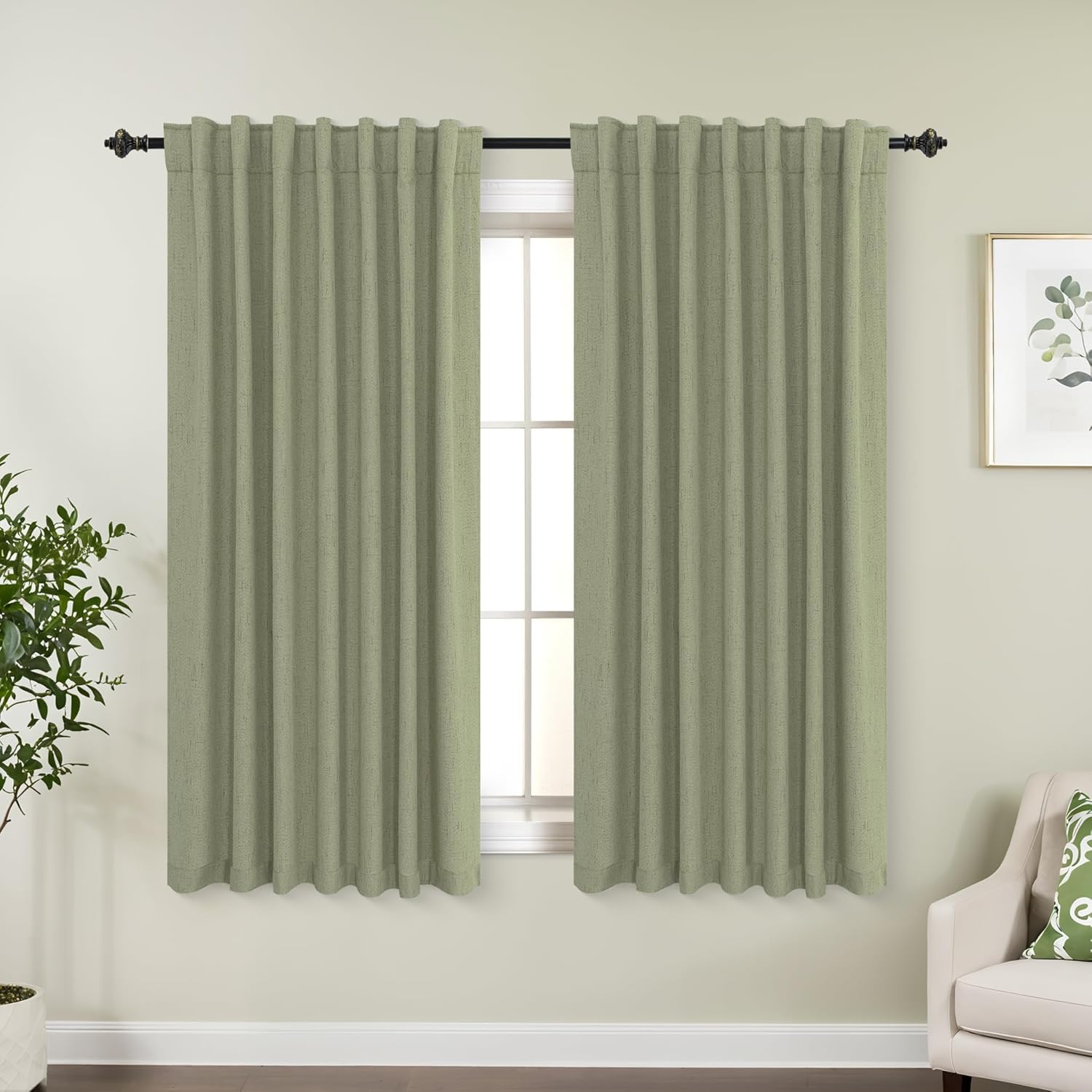 Extra Wide Soundproof Blackout Curtains with Pleated Back Tab Rod Pocket,96 Inch Long 2 Panel Set Thermal Curtain for Winter Insulated to Keep Cold Out Noise Reducing Curtains for Living Room Bedroom