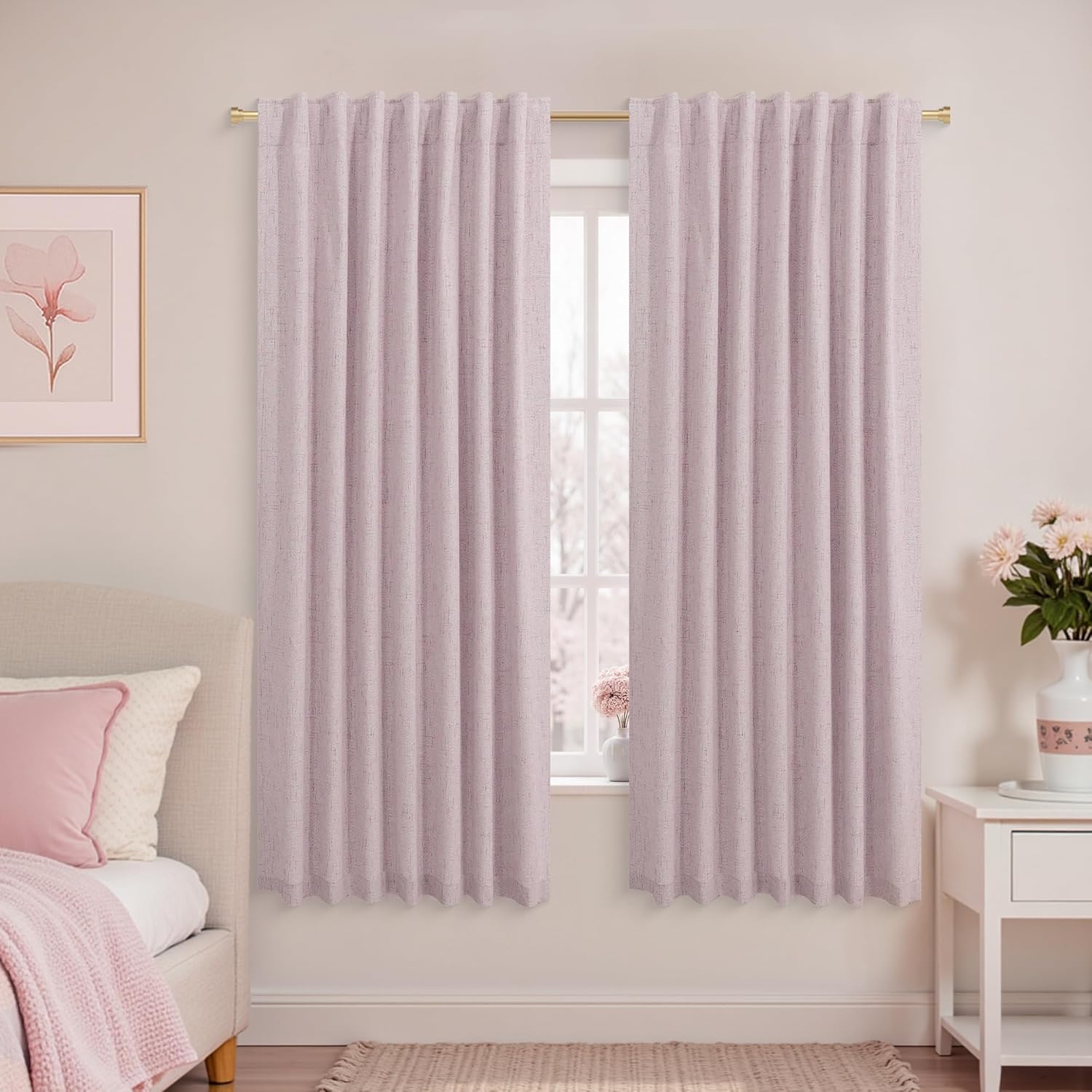 Extra Wide Soundproof Blackout Curtains with Pleated Back Tab Rod Pocket,96 Inch Long 2 Panel Set Thermal Curtain for Winter Insulated to Keep Cold Out Noise Reducing Curtains for Living Room Bedroom