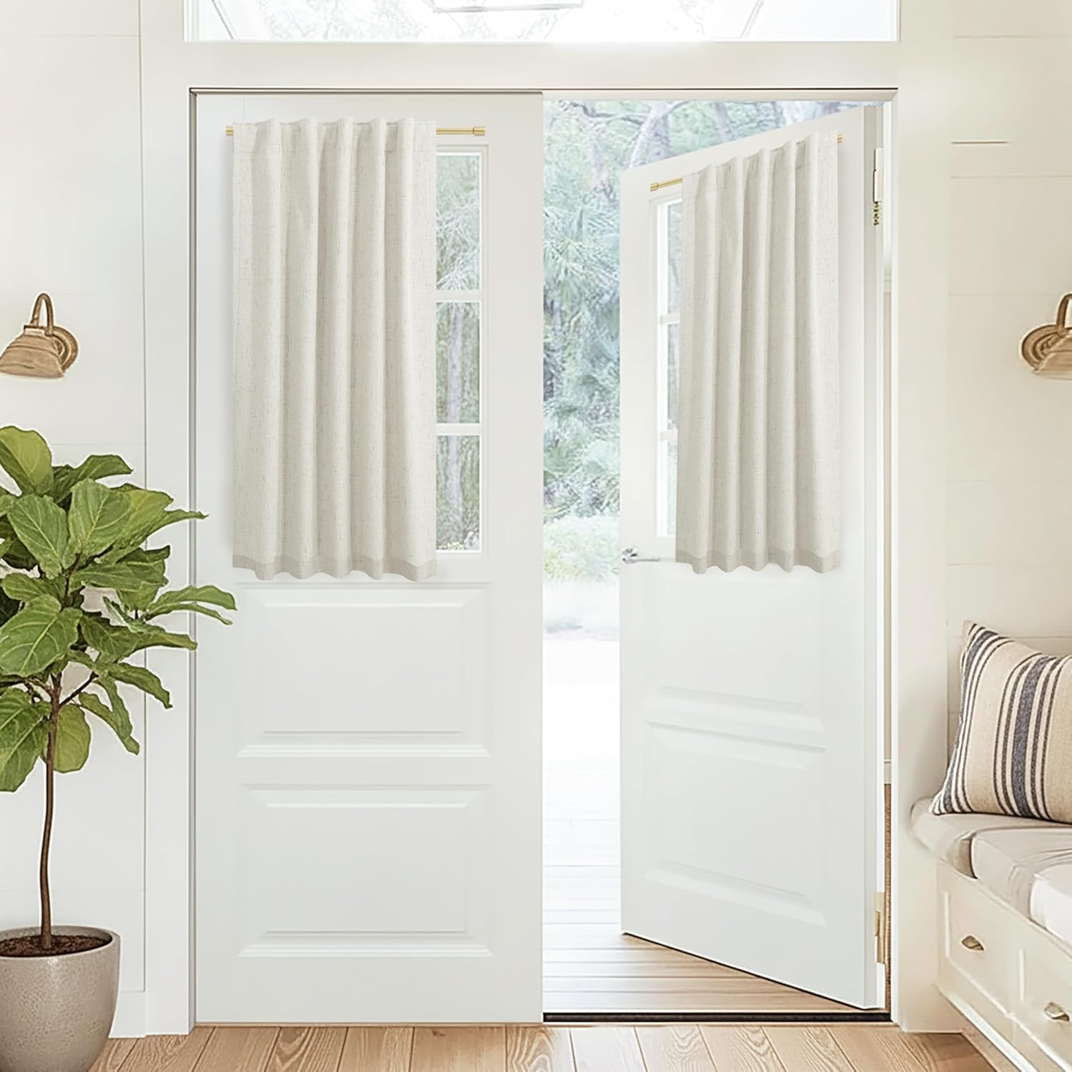 Extra Wide Soundproof Blackout Curtains with Pleated Back Tab Rod Pocket,96 Inch Long 2 Panel Set Thermal Curtain for Winter Insulated to Keep Cold Out Noise Reducing Curtains for Living Room Bedroom