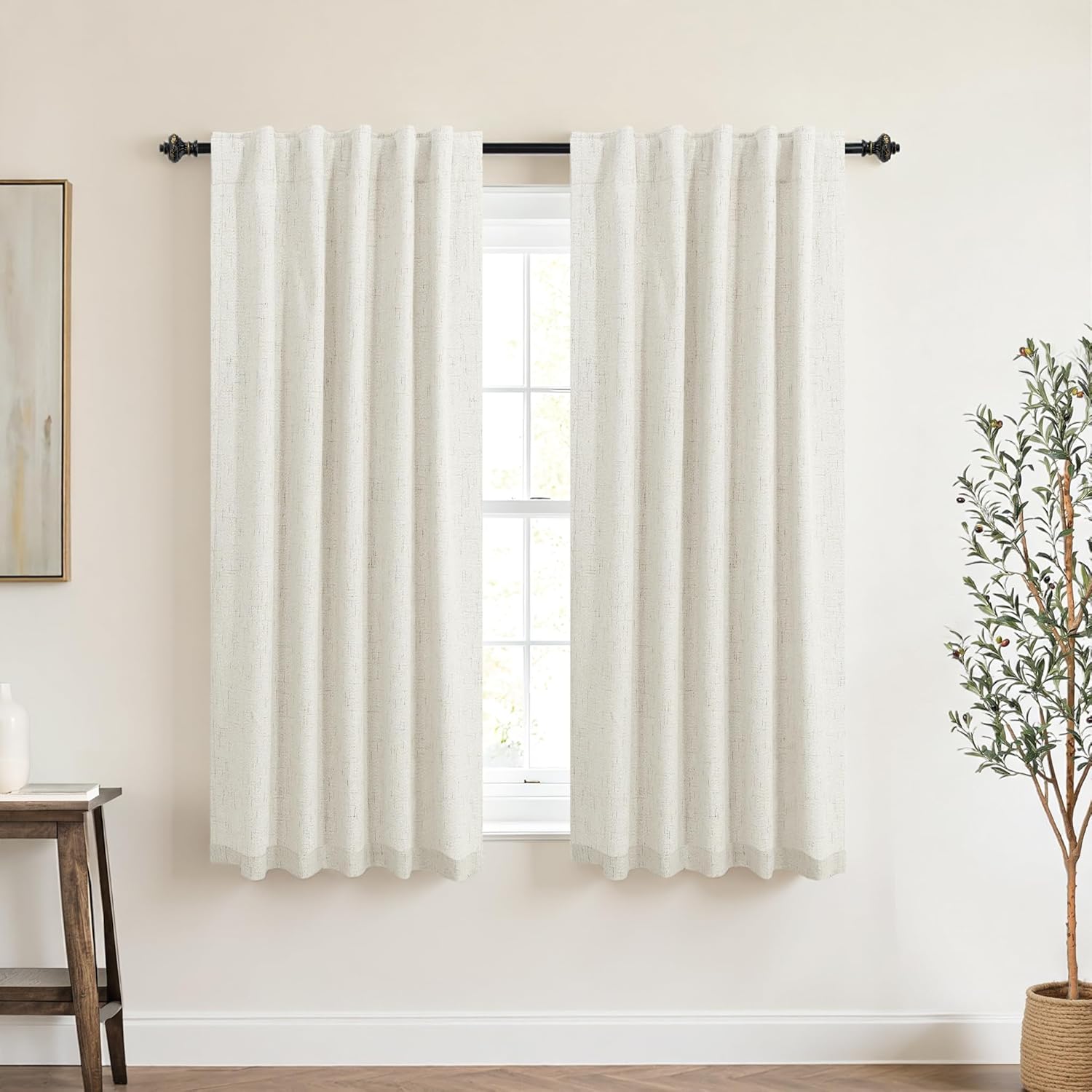 Extra Wide Soundproof Blackout Curtains with Pleated Back Tab Rod Pocket,96 Inch Long 2 Panel Set Thermal Curtain for Winter Insulated to Keep Cold Out Noise Reducing Curtains for Living Room Bedroom