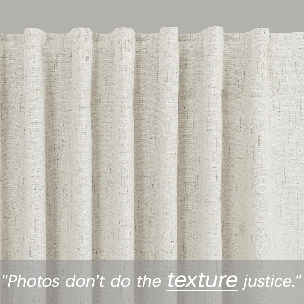 Extra Wide Soundproof Blackout Curtains with Pleated Back Tab Rod Pocket,96 Inch Long 2 Panel Set Thermal Curtain for Winter Insulated to Keep Cold Out Noise Reducing Curtains for Living Room Bedroom